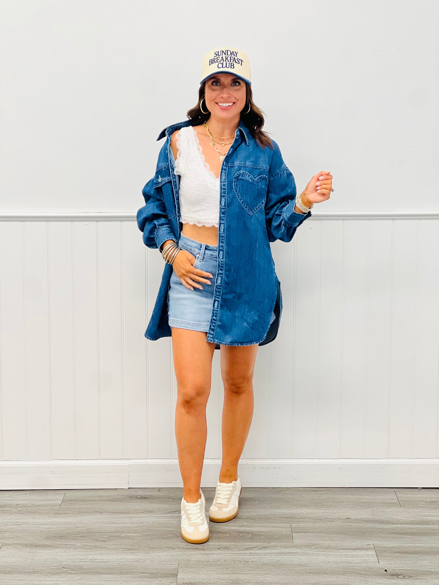 Indigo Denim Heart Pocket Shacket (Reg.)