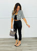 Houndstooth Pearl Detail Cardigan (Reg.)