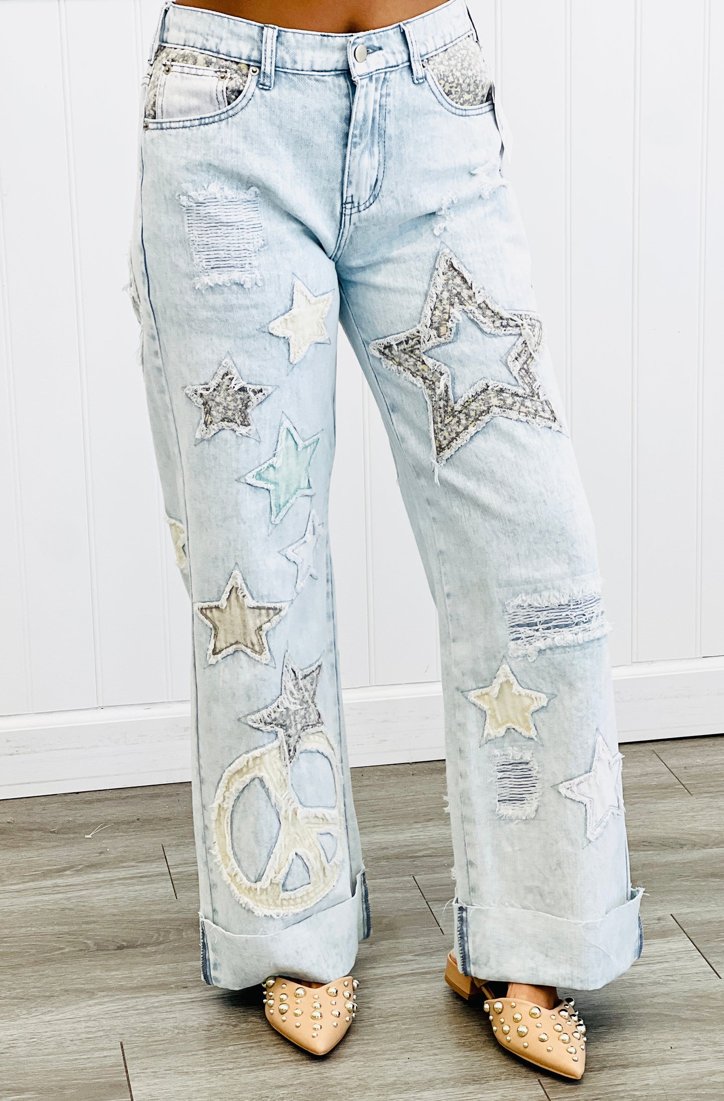 Oli & Hali Blue Star Patch Jeans (Reg.)