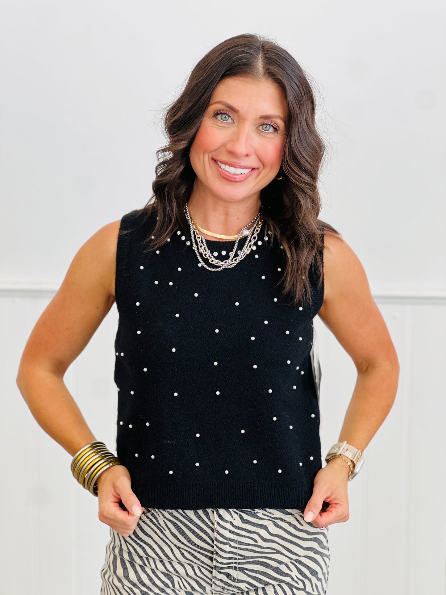 Black Dazzle Sweater Top (Reg)