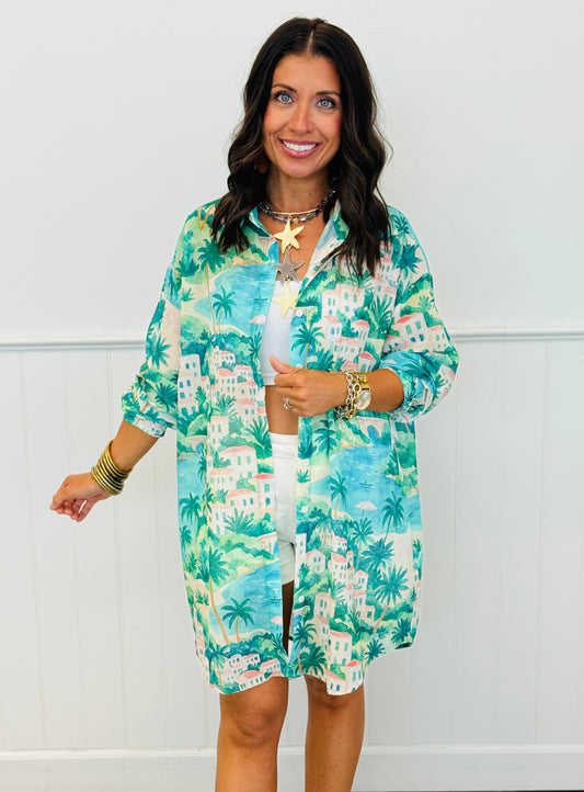 Coastal Vista Breezy Tunic Top (Reg. and Plus)