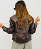 Dk Brown Faux Leather Jacket (Reg and Plus)