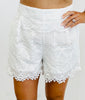 White Broderie Anglaise Shorts (Reg.)