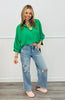 Green Sloane Button Up Top (Reg. and Plus)
