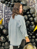 Denim Rhinestone Shacket (Reg.)