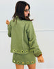 Olive Circle Grommets Jacket (Reg.)