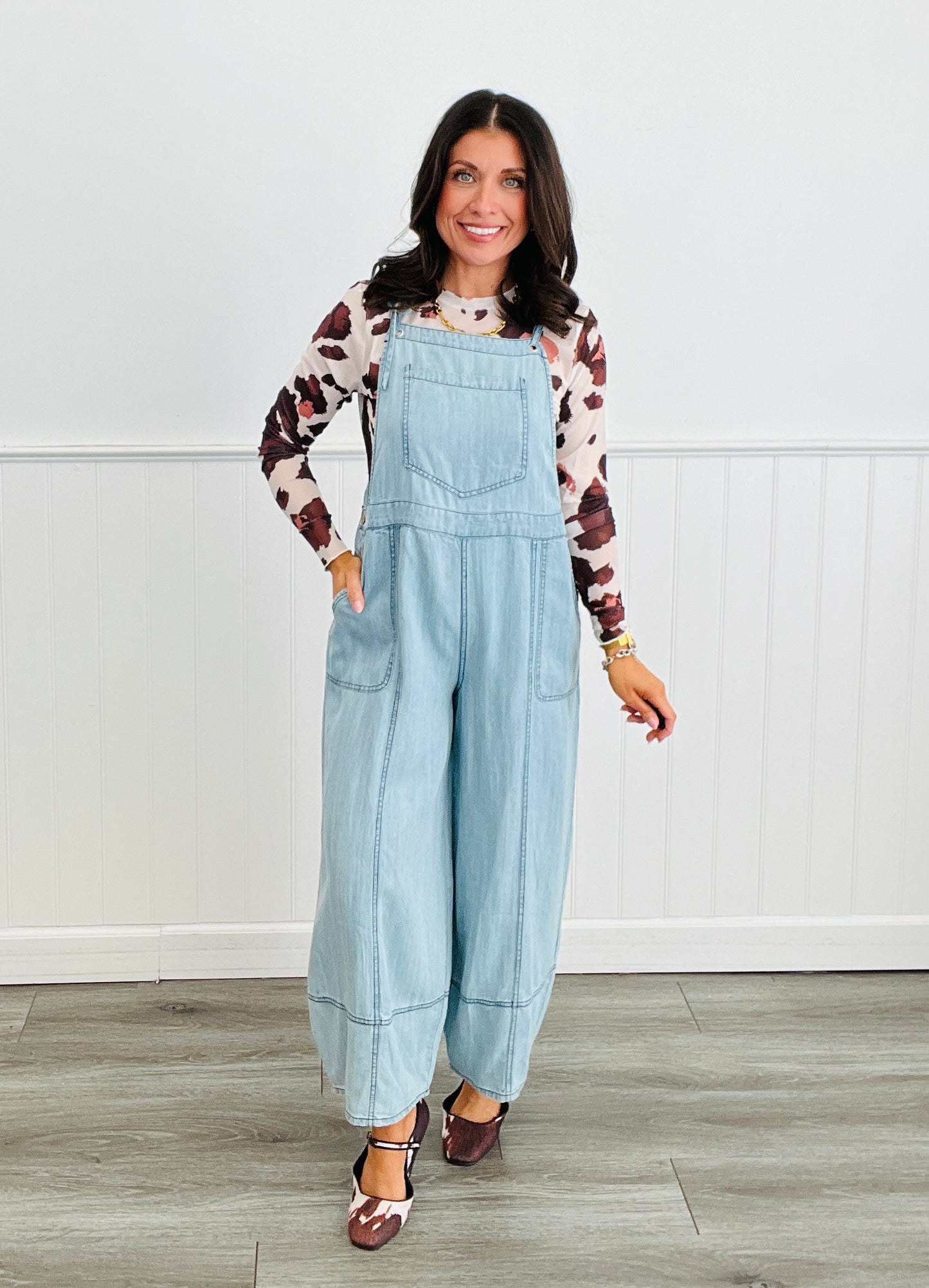 Washed Chambray Overalls (Reg & Plus)