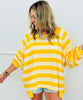 Yellow/Ivory Oversized Stripe Sweatshirt (Reg.)