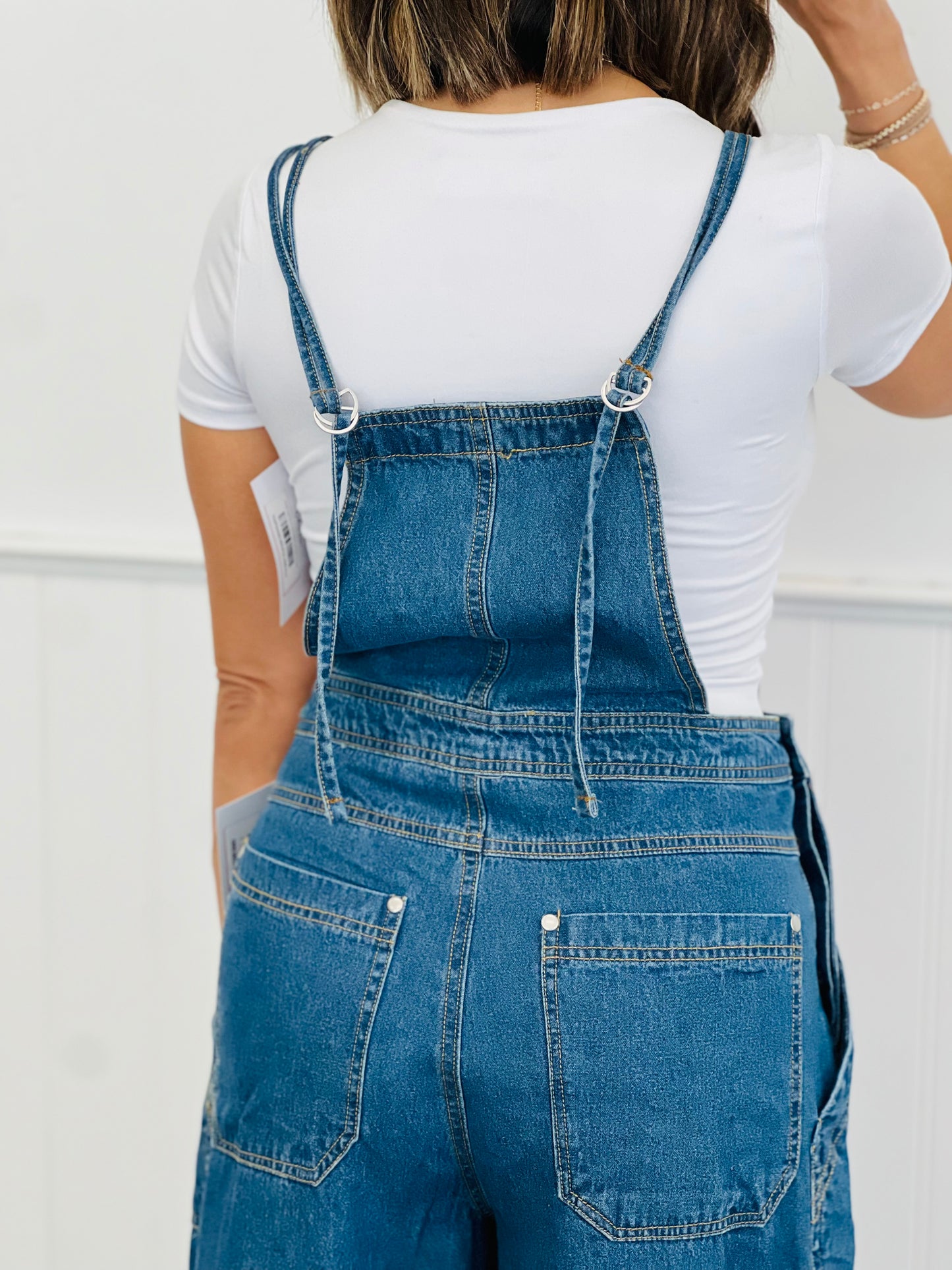 Medium Wash Denim Overalls (Reg & Plus)
