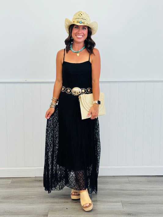 Black Lace Maxi Dress (Reg.)