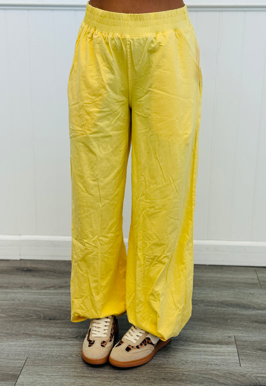 Butter Yellow Mineral Washed Jogger Pants (Reg.)