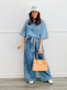 Denim Wide Leg Drawstring Pants (Reg.)