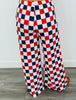Red White & Blue Checkered Knit Pants (Reg & Plus)