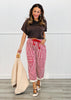 Striped Twill Barrel Pants (Reg.)-2 Colors