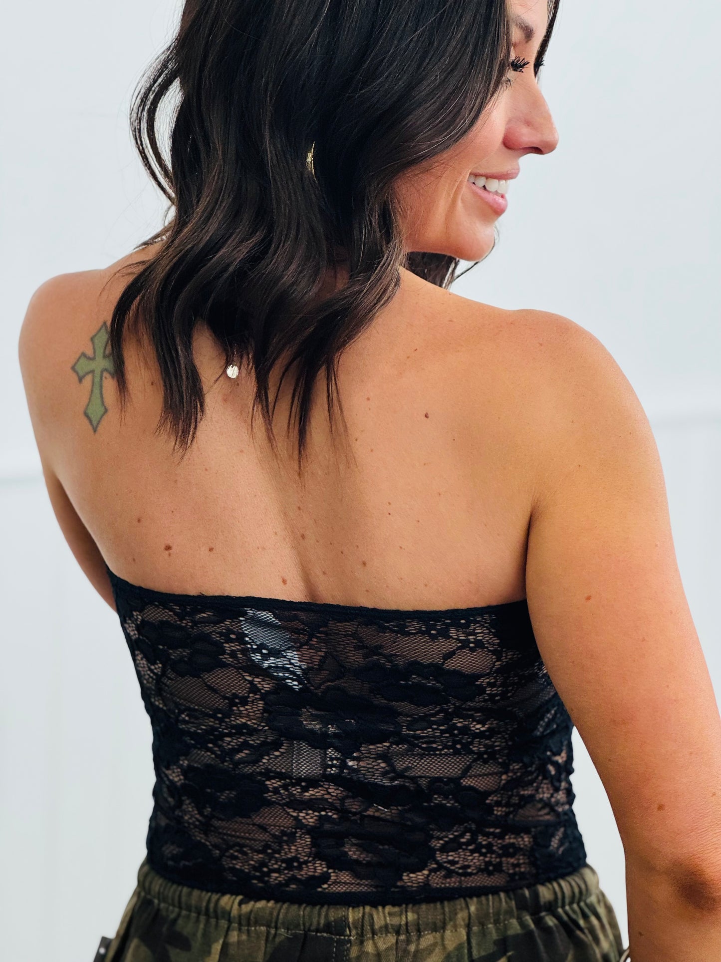 Black Lace Tube Top (Reg.)