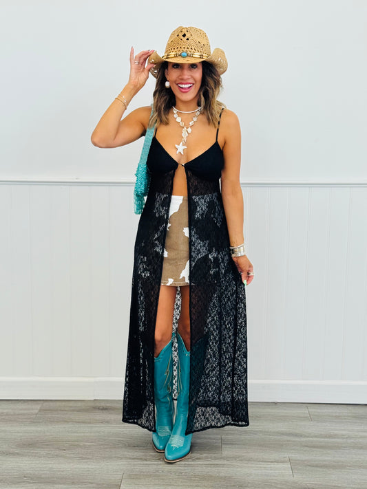 Vision in Lace Maxi Coverup Top (Reg.)-2 Colors