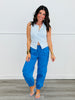 Blue Cargo Parachute Pants (Reg.)