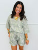 Camo Print Casual Top & Shorts Set (Reg.)