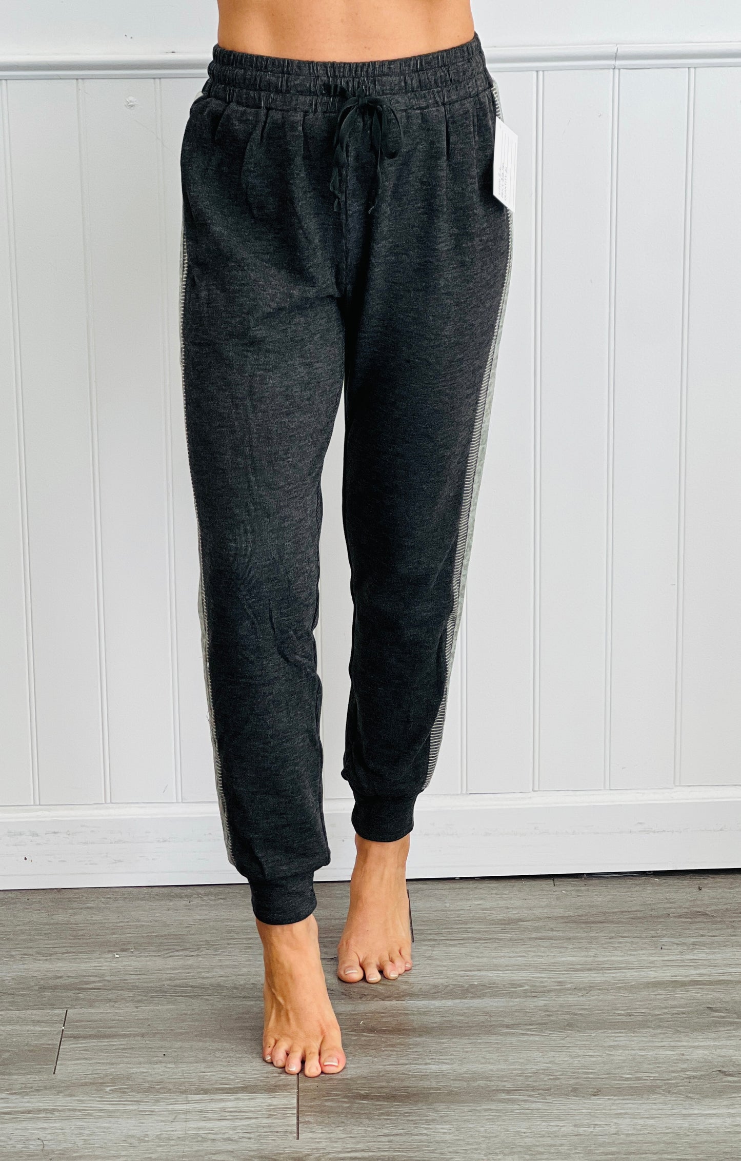 Charcoal Color Block Jogger Pants (Reg.)