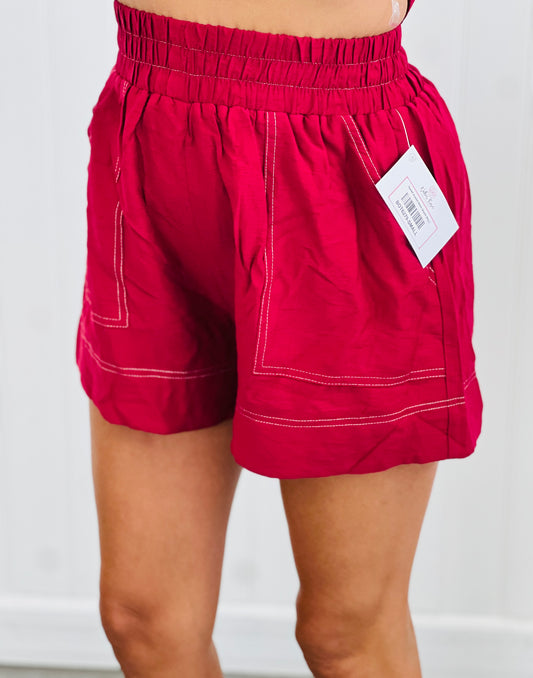 Garnet Accent Stitch Shorts (Reg.)