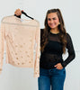 Sequin Splotch Long Sleeve Top (Reg & Plus)-2 Colors