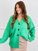 Green Toggle Button Sweater Cardigan (Reg.)