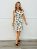Cream/Black Plant Life Mini Dress (Reg.)