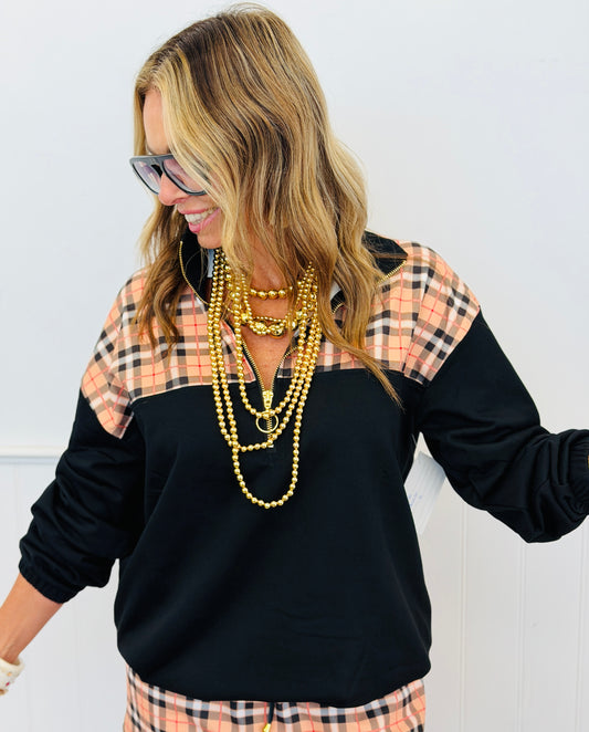Nora Plaid Mia Pullover (Reg. and Plus)