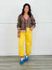 Yellow Denim Wide Leg Pants (Reg & Plus)