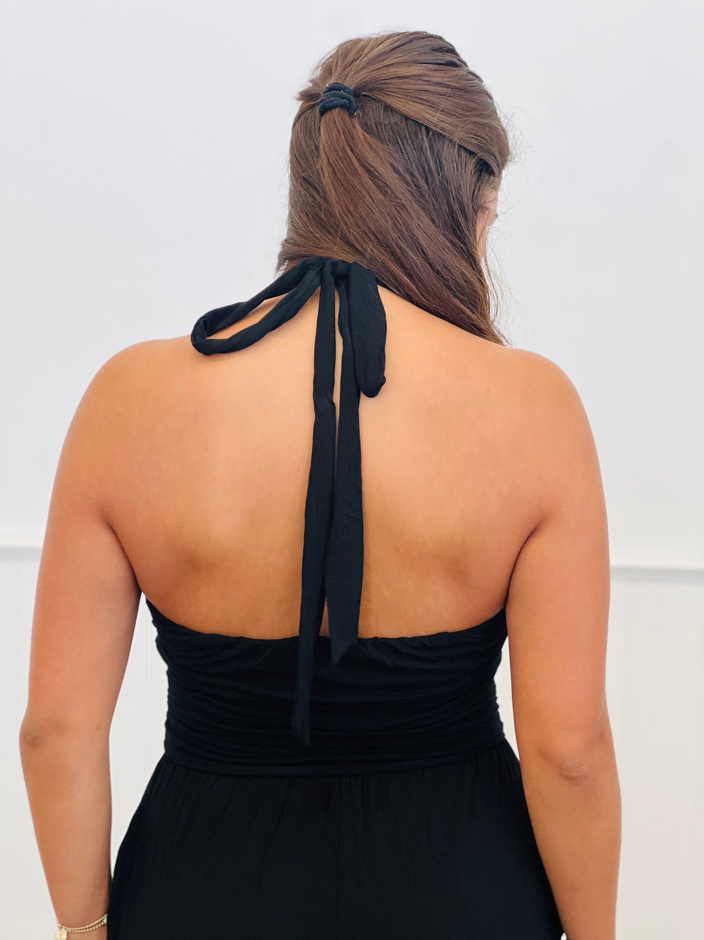 Black Let's Go Halter Jumpsuit (Reg.)