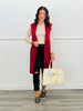 Faux Suede Longline Belted Vest (Reg & Plus)-3 Colors