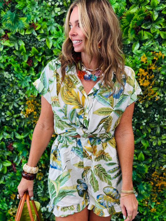 Tropical Dream Shirt & Short Set (Reg & Plus)