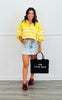 Yellow Quarter Snap Pullover Sweatshirt (Reg.)
