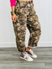 Washed Camo Mid Rise Barrel Pants (Reg.)