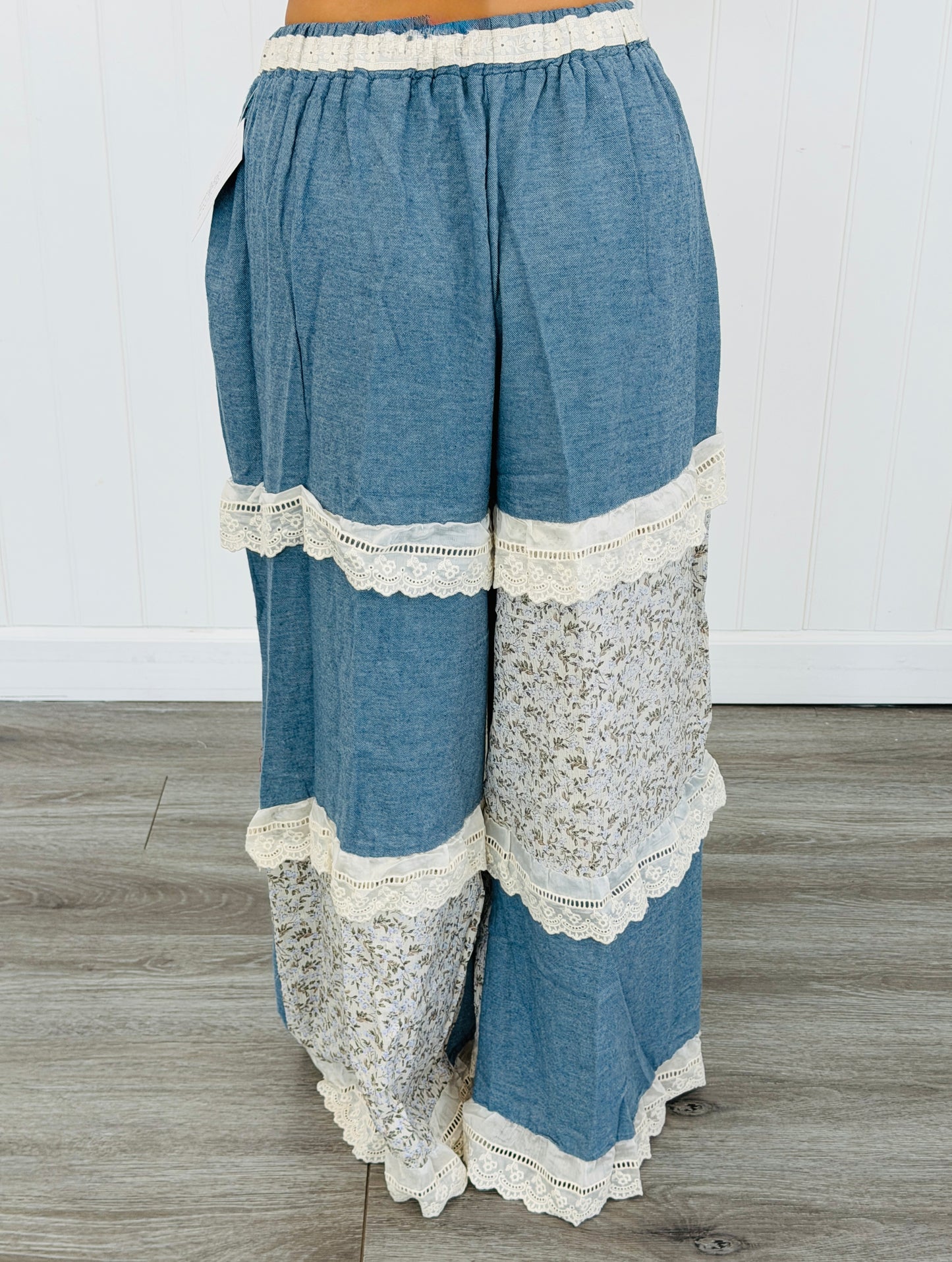 POL Denim Embroidered Patchwork Boho Pants (Reg.)
