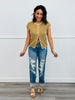 Judy Blue Lazy Daze Distressed Straight Jeans (Reg. & Plus)