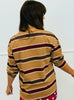 Camel Multi Long Sleeve Stripe Top (Reg & Plus)