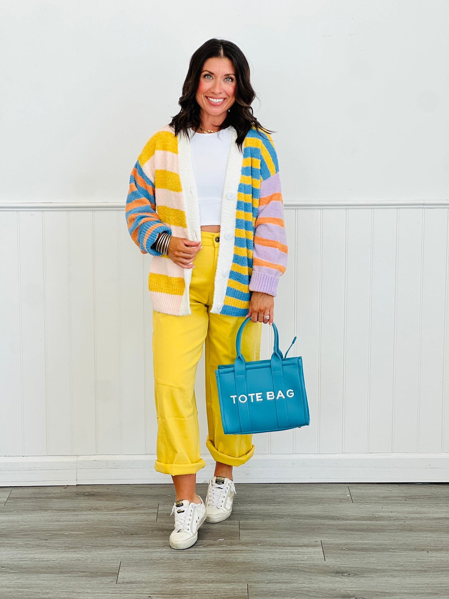 Yellow Denim Wide Leg Pants (Reg & Plus)