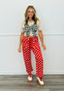 Checkered Cheer Bow Tee (Reg. and Plus)