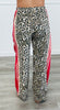 Leopard/Crimson Multi Side Stripe Joggers (Reg.)