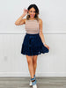 Lace Tiered Satin Bow Mini Skirt (Reg.)-3 Colors