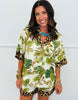 Mixed Print Matching Top & Shorts Set (Reg. & Plus)