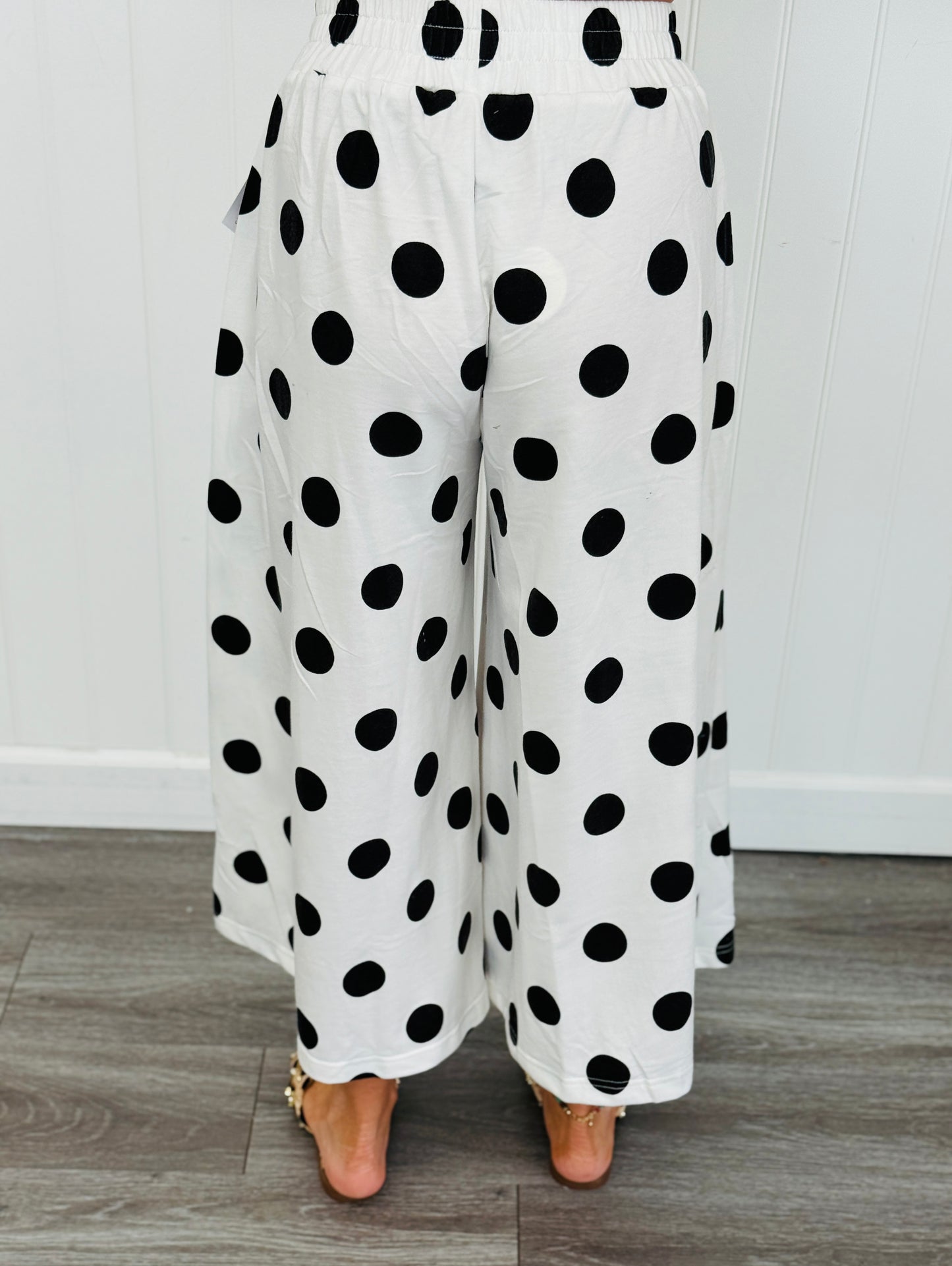 White/Black Polka Dot Pants (Reg & Plus)