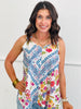 White Multi Patchwork Tank Top (Reg & Plus)