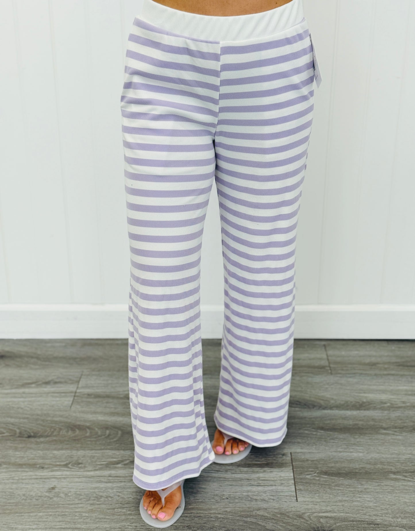Flowy Striped Crop Pants (Reg & Plus)-5 Colors
