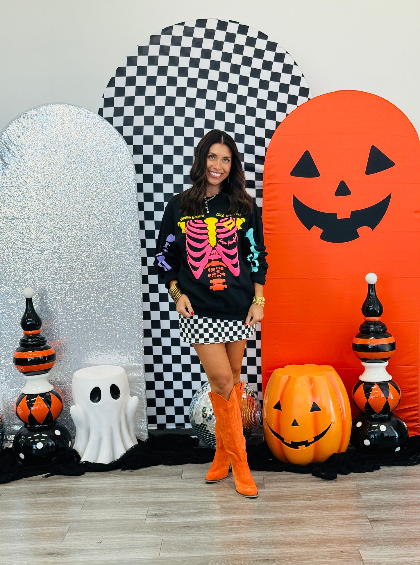 Neon Skeleton Sweatshirt (Reg. and Plus)
