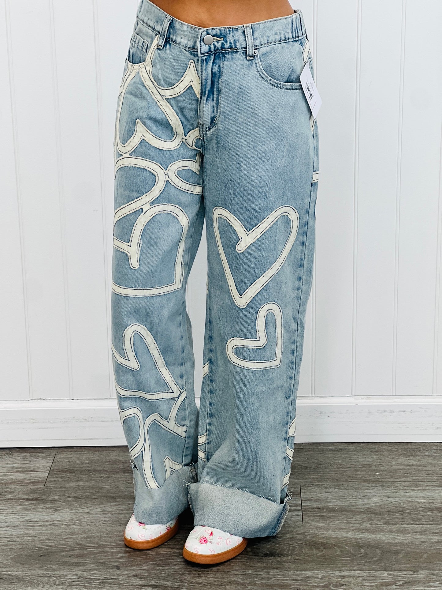 Oli & Hali Washed Denim Have A Heart Jeans (Reg.)