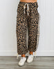 Leopard Bow Tie Elastic Hem Pants (Reg & Plus)