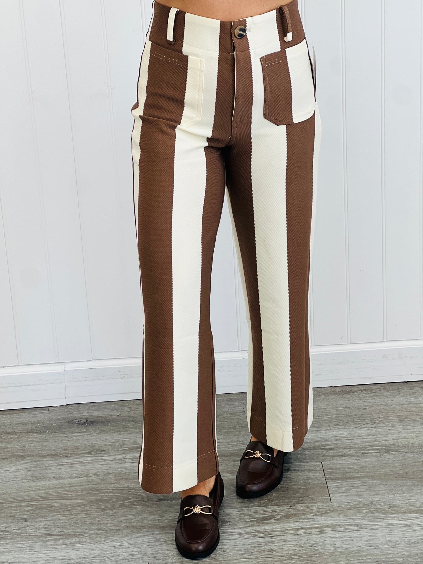 Brown Colette Bold Stripe Pants (Reg.)