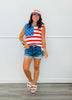 Stars & Stripes Sweater Vest Top (Reg.)